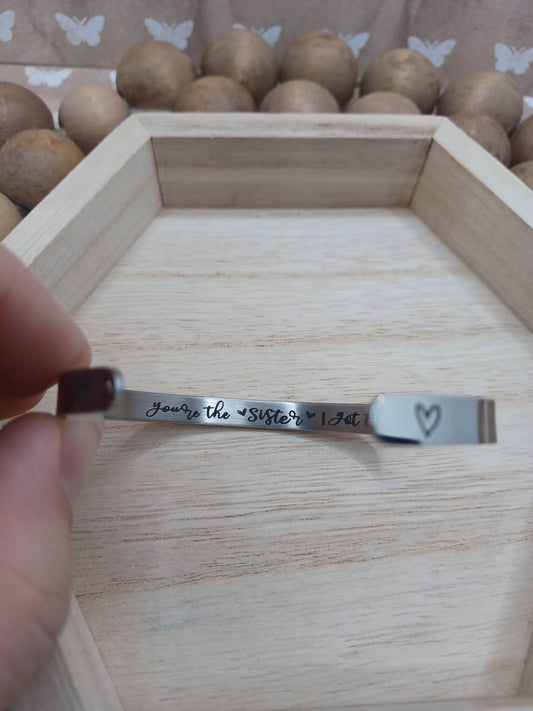 Silver "You are the Sister I got to choose" Bracelet