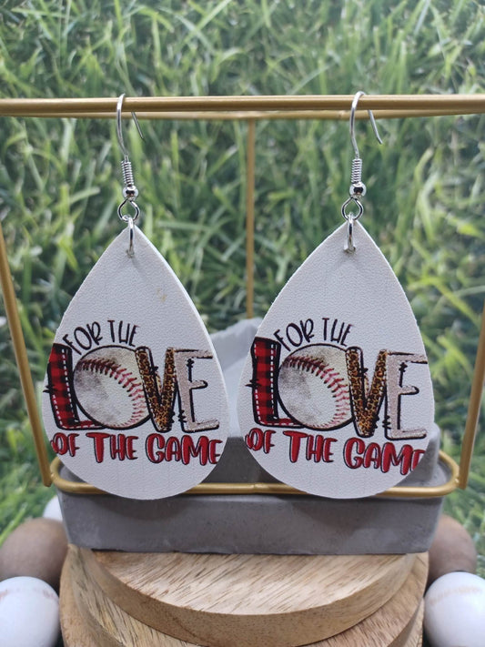 For the Love of the Game Baseball Earrings