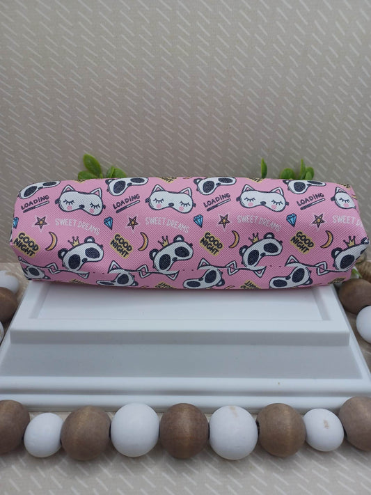 Pink Cat & Panda Zipper Pencil Pouch