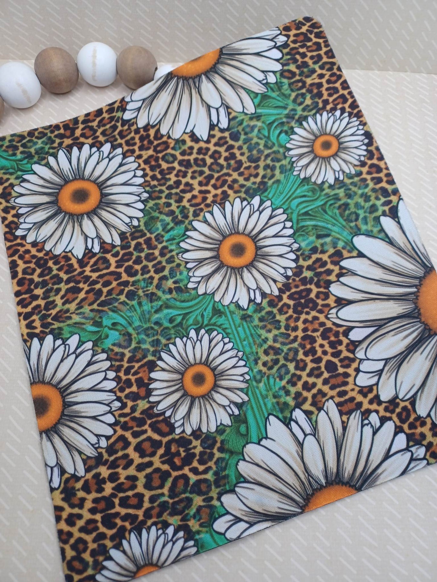 Sunflower & Leopard Print Mouse Pad