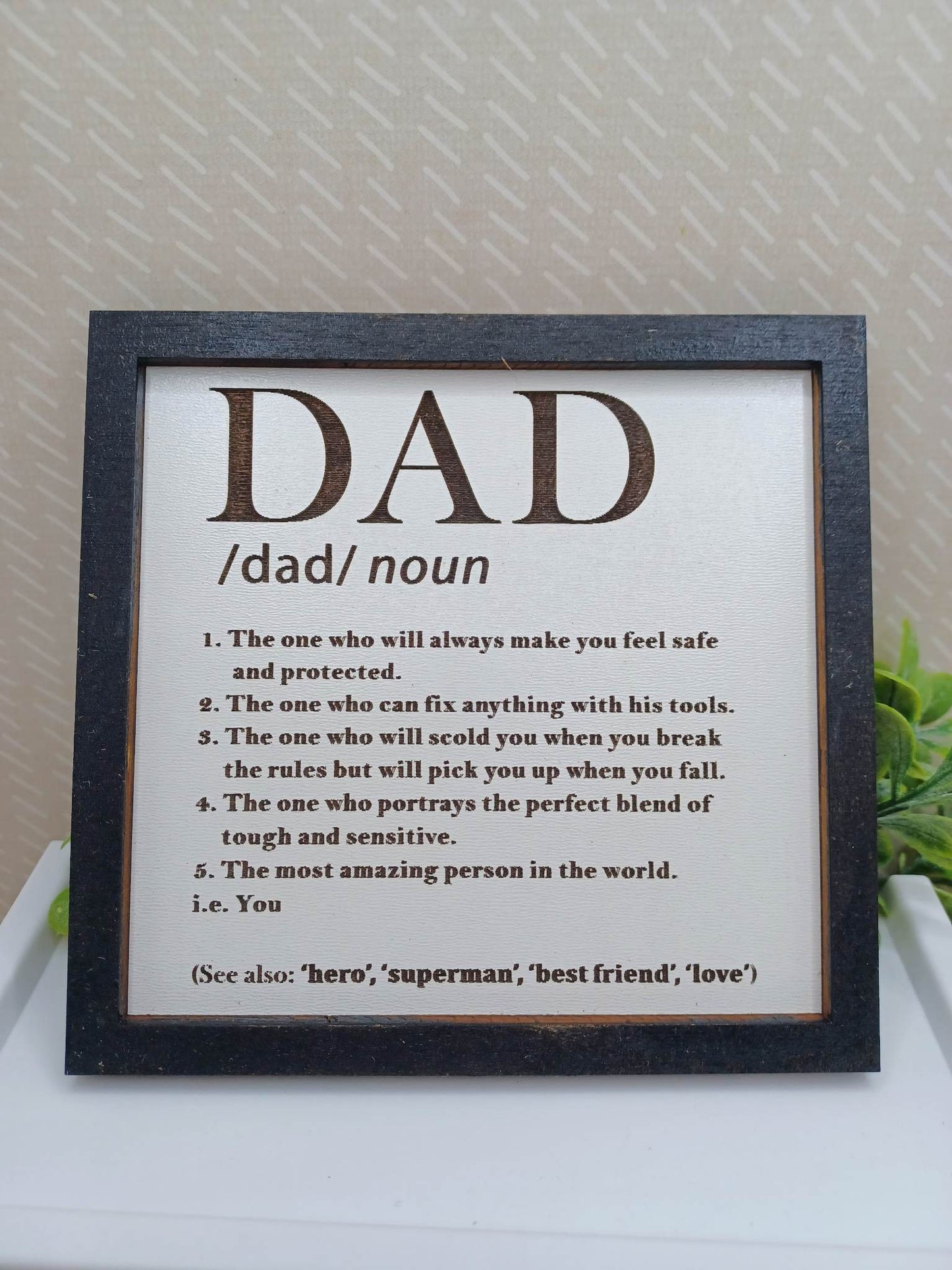 Wooden Dad Sign - Black