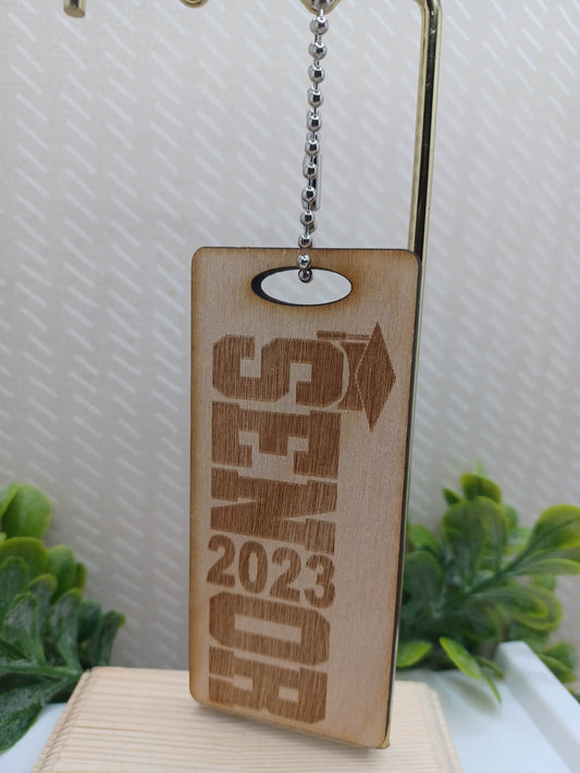 Wooden Engraved Seniors 2023 Keychain