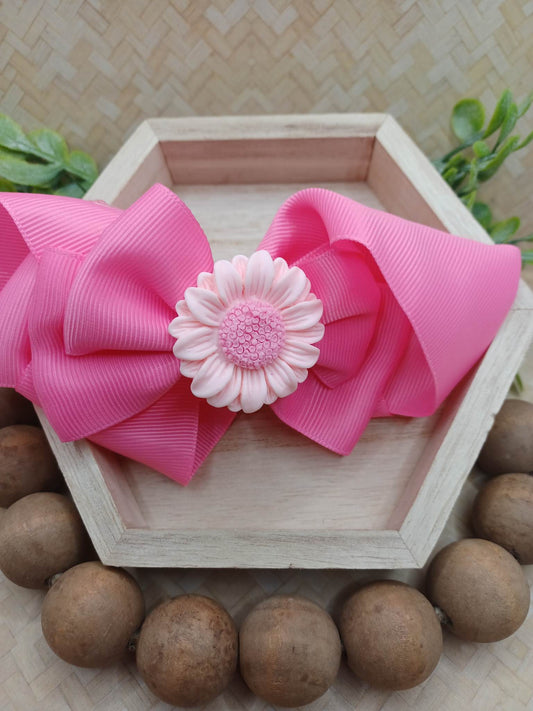 Hot Pink Hair Accessory w/ Pink Flower