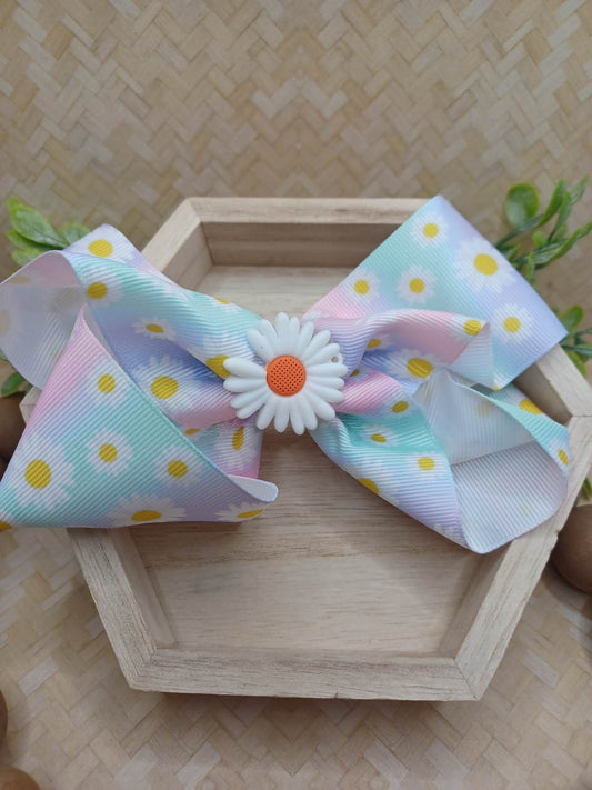 Purple & Blue Ombre Hair Accessory w/ Daisy Flower