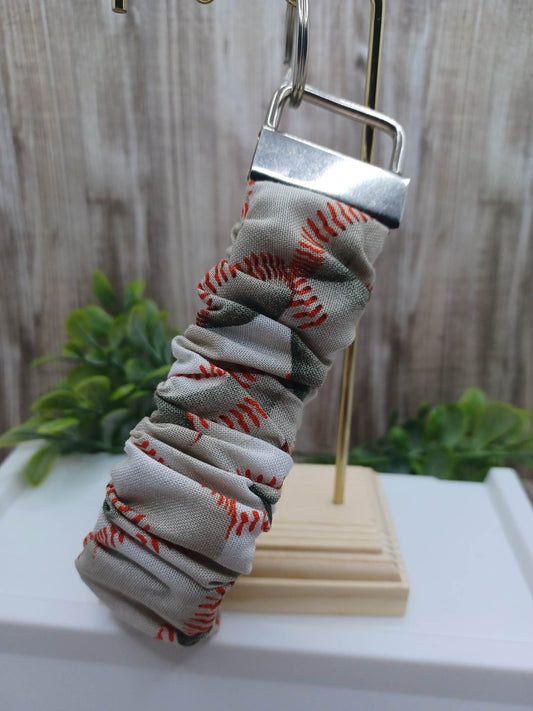 Baseball Scrunchie Style Wristlet