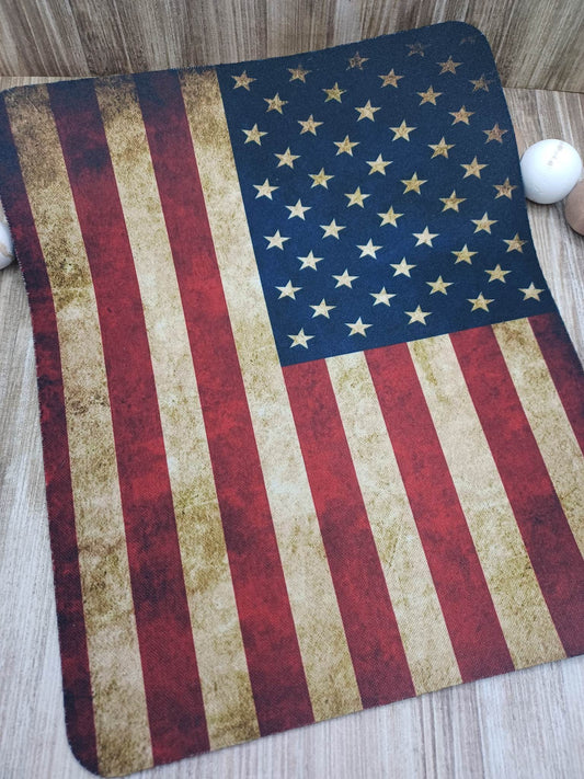 Antiqued American Flag Mouse Pad