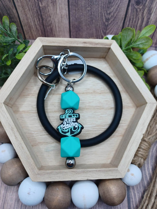 Jesus is My Anchor Wristlet & Keychain Set