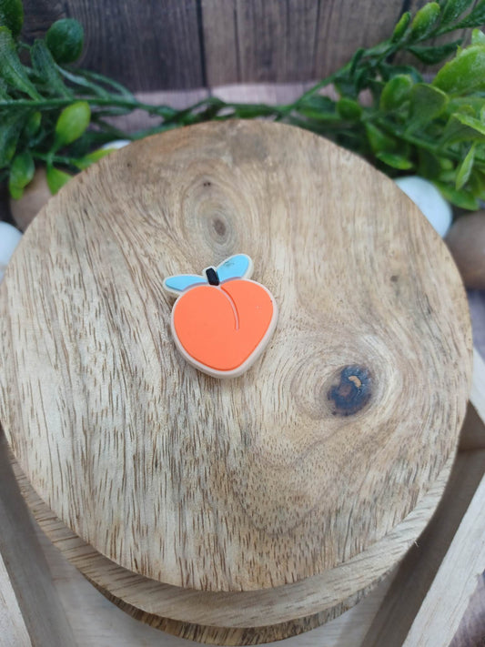Peach Shoe Charm Accessory