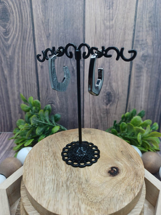 Dainty Gunmetal Earrings