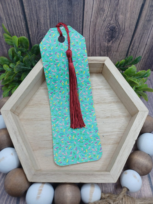 Square Cut Sprinkle Patterned Bookmark