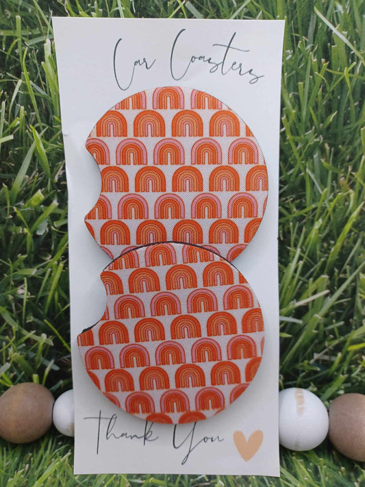 Rainbow Car Coaster Set