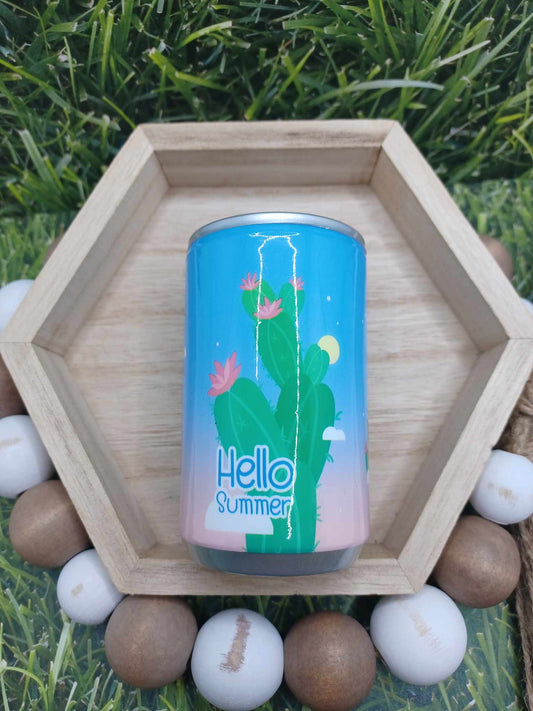 Hello Summer Cactus Wet Wipe Can Keychain