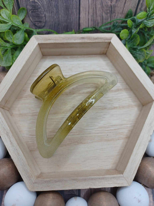 Ombre Olive Half Moon Jaw Clip