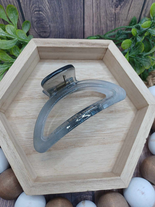 Ombre Grey Half Moon Jaw Clip