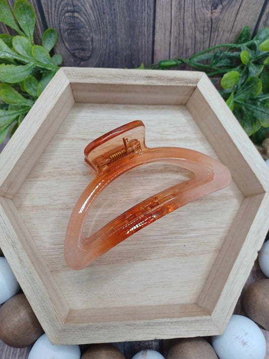Ombre Amber Half Moon Jaw Clip