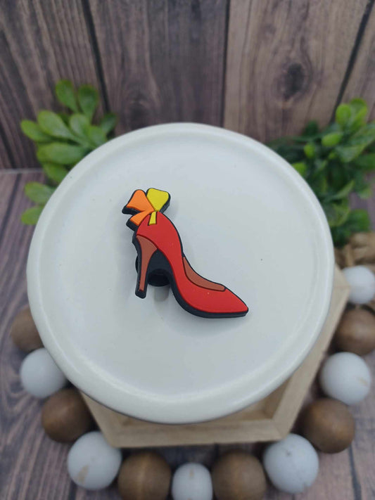 Red High Heel Shoe Charm Accessory