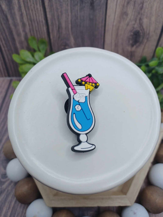 Blue Drink Shoe Charm Accessory
