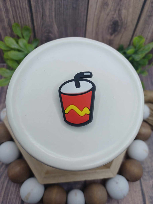 Red & Yellow Drink Shoe Charm Accessory