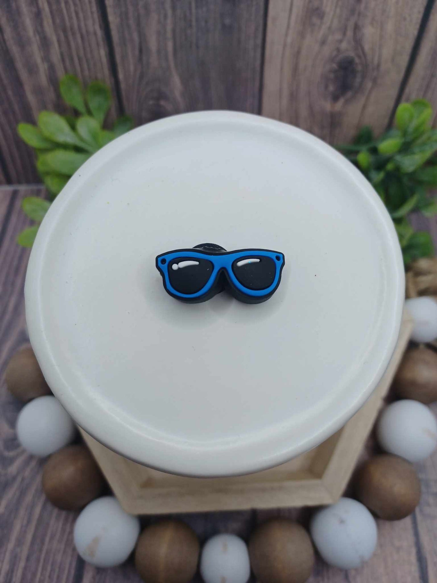 Blue Sunglasses Shoe Charm Accessory