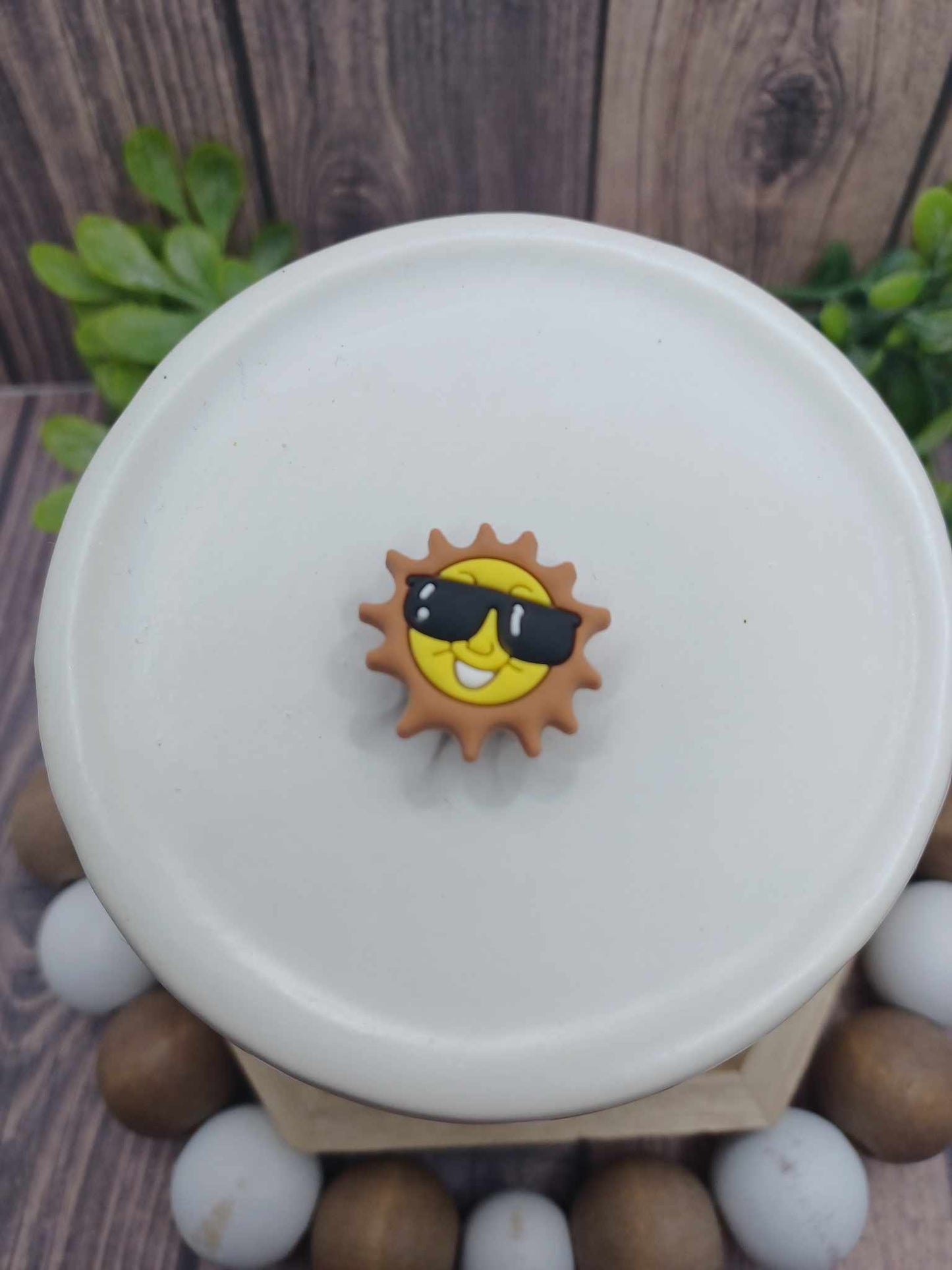 Sun w/ Sunglasses Shoe Charm Accessory