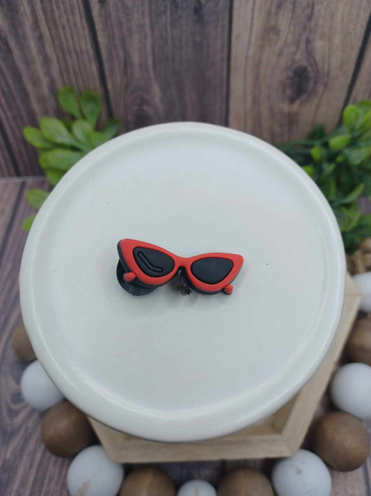 Red Sunglasses Shoe Charm Accessory