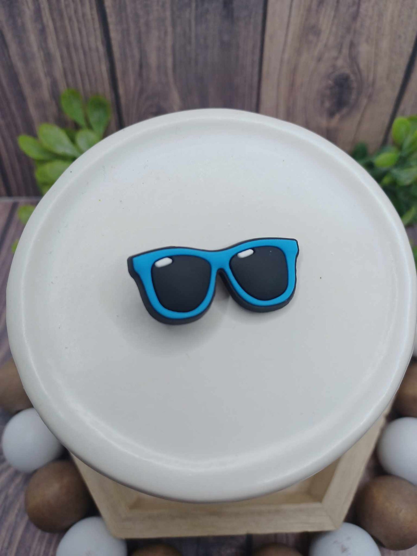 Blue Sunglasses Shoe Charm Accessory