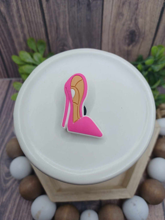 Pink High Heel Shoe Charm Accessory