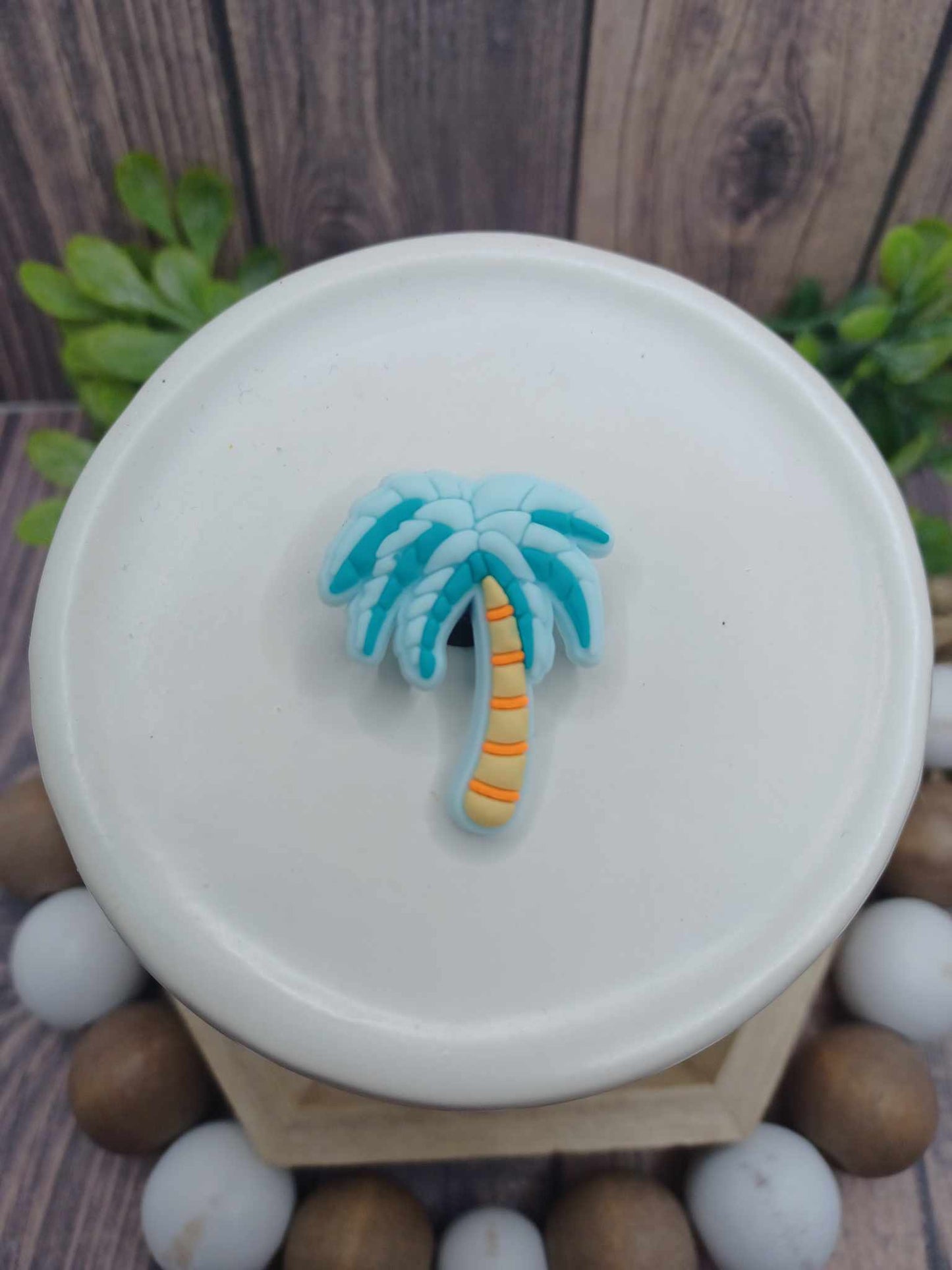 Blue Palm Tree Shoe Charm Accessory