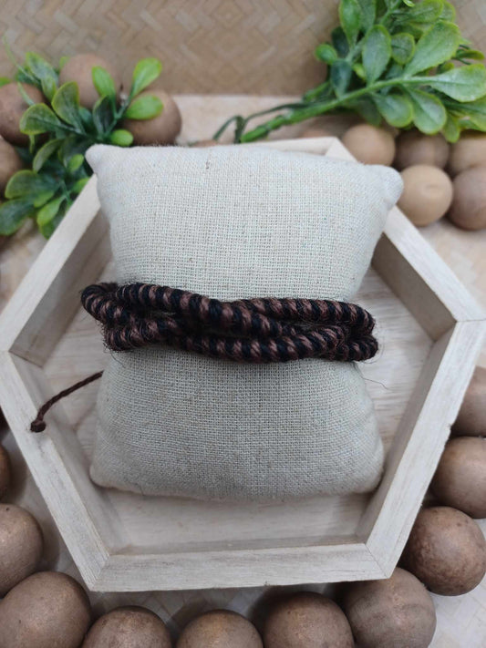 Black & Brown Twin Twisted Bracelet
