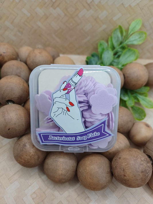 Purple Soap Flakes Container
