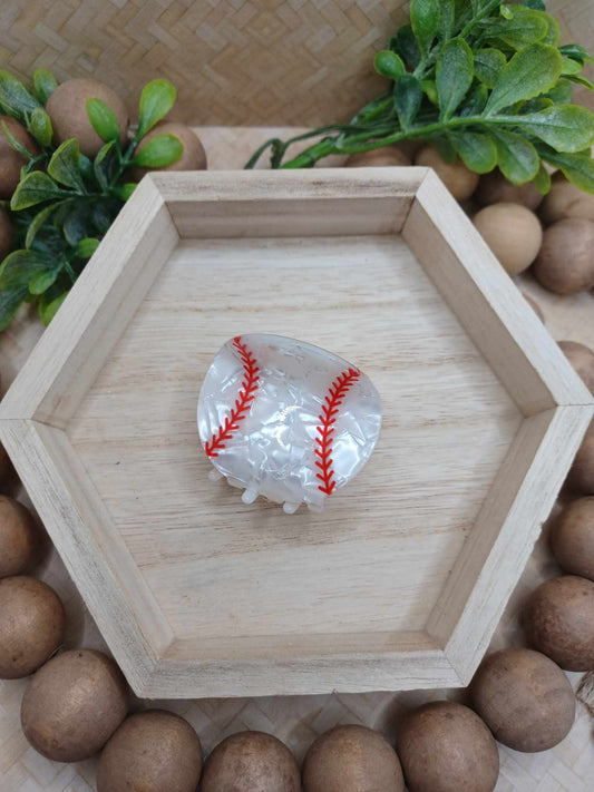 Baseball Hair Claw Clip