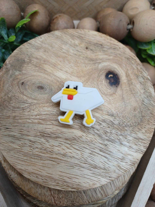 Animated Chicken Shoe Charm Accessory
