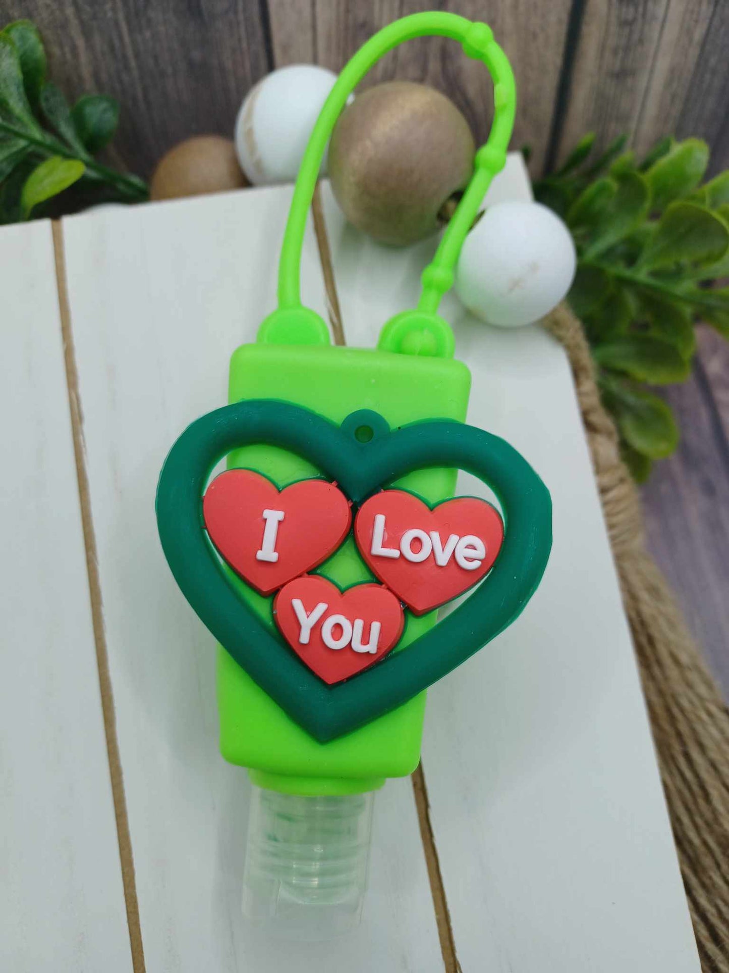 Green I love You Hand Sanitizer