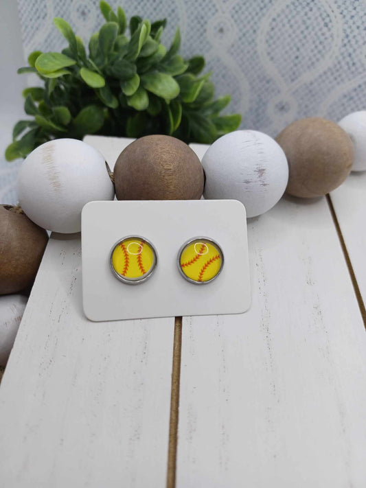 Softball Earrings
