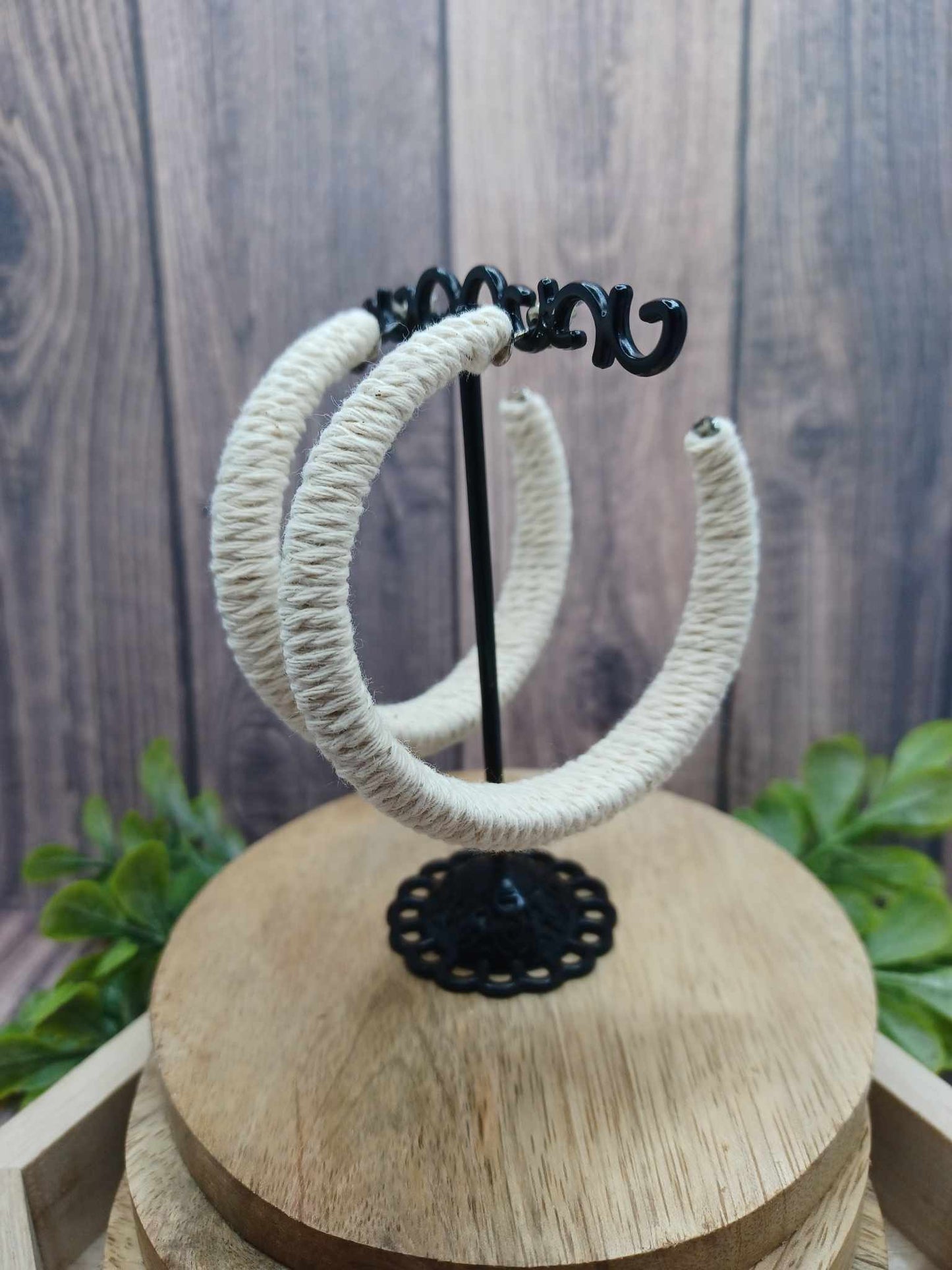 Fabric Wrapped Earrings