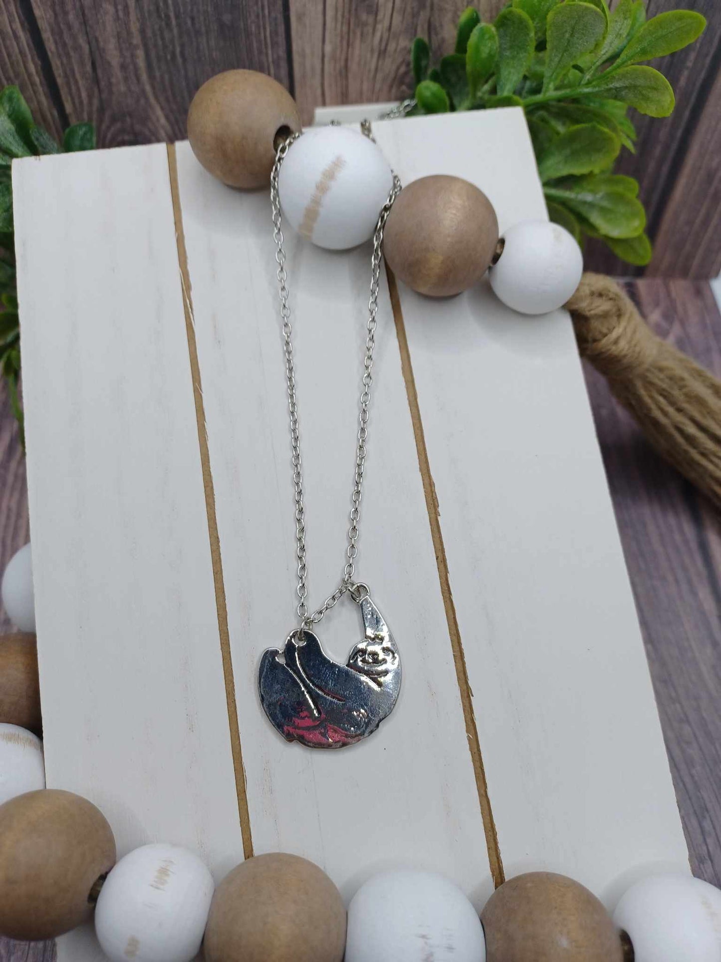 Silver Sloth Necklace