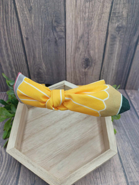 Pencil Headband w/ Top Knot