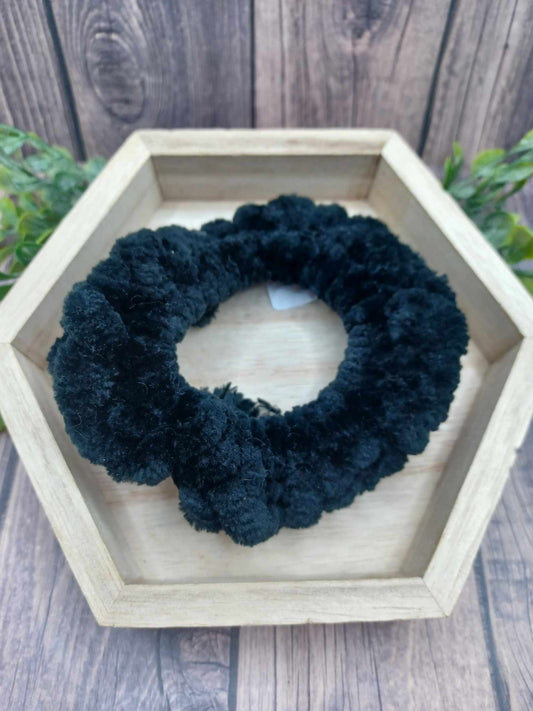 Black Knitted Hair Scrunch