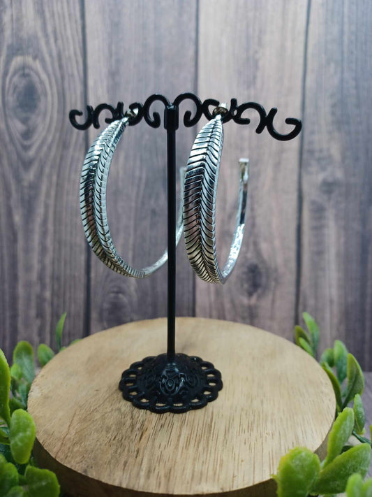Silver Feather Earrings