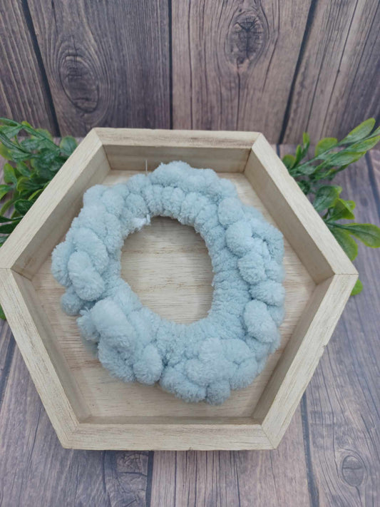 Grey Knitted Hair Scrunch