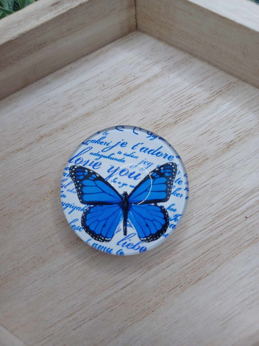 Blue I Love You Butterfly Phone Grip Mobile Phone Accessory