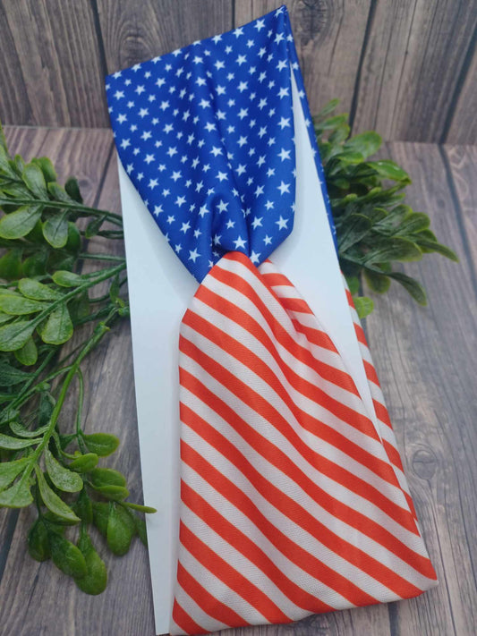 Red, White, & Blue Fabric Style Headband