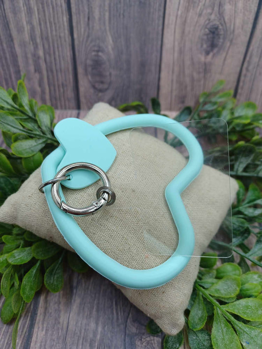 Teal Heart Phone Accessory Wristlet