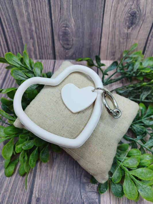 Beige Heart Phone Accessory Wristlet