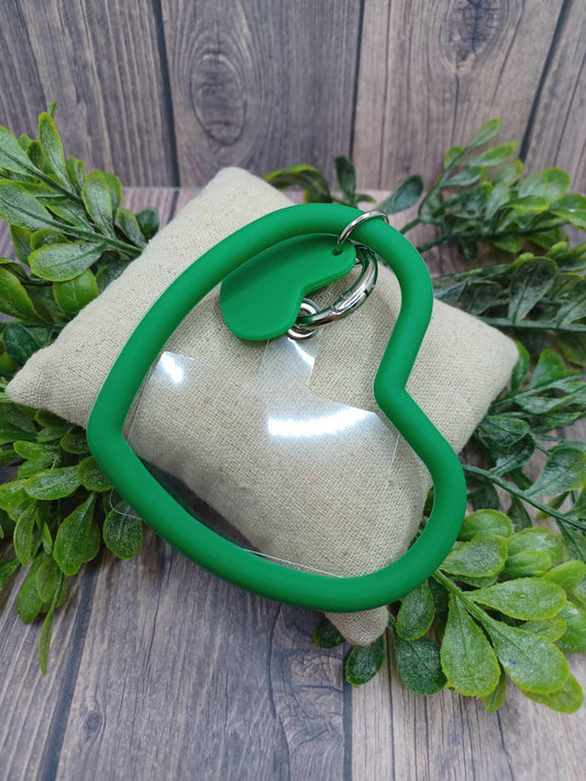 Green Heart Phone Accessory Wristlet