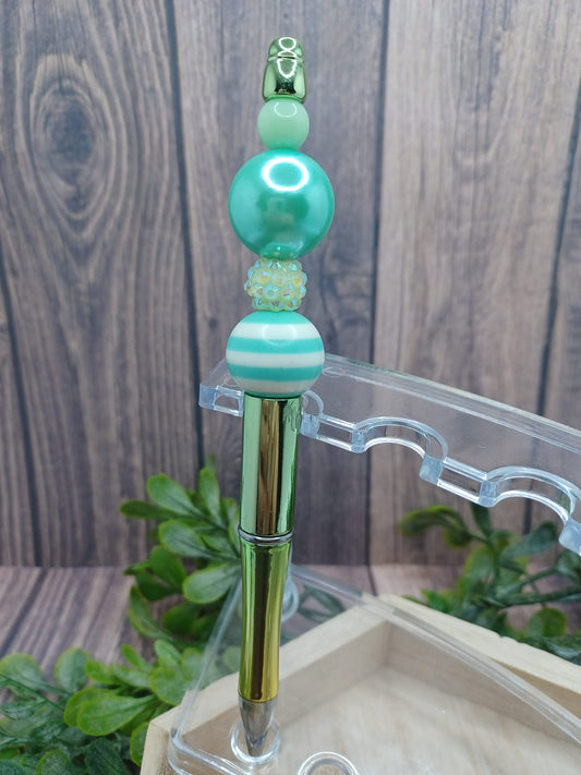 Teal Beaded Ink Pen