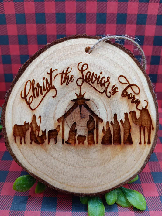 Christ the Savior is Born Holiday Ornament