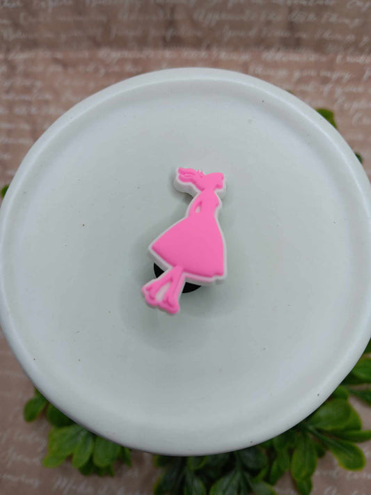 Pink Doll Shoe Charm Accessory