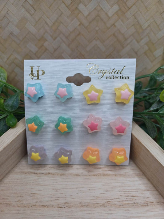 Glow in the Dark Star Earring Set
