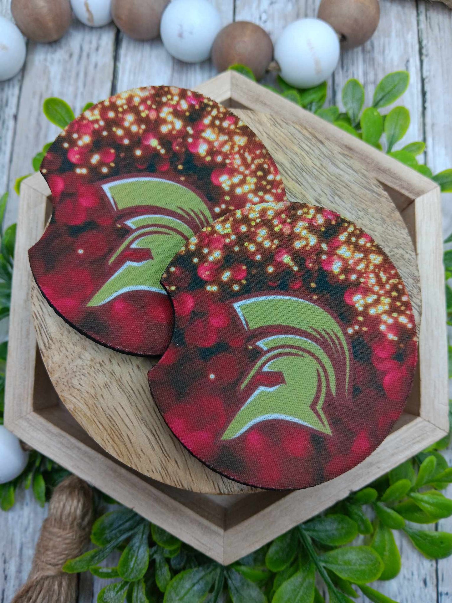 South Paulding Spartans High School Car Coaster Set